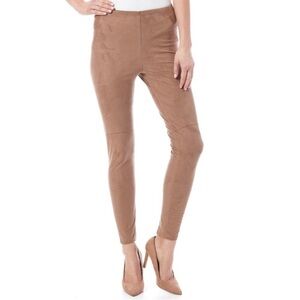 Lysse Ultra Control Tan Faux Suede Leggings